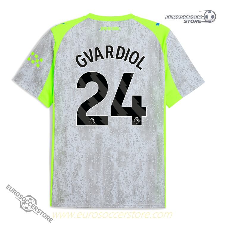 GVARDIOL 24 Manchester City Third Football Jersey for the 25-26 Season
