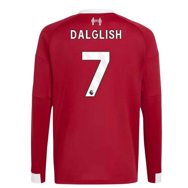 2025-2026 Liverpool Long Sleeve Home Shirt (Kids) (Dalglish 7) - fa...