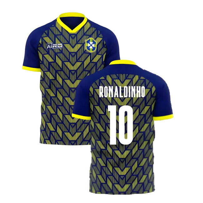 Brazil National Team Sleek Concept Soccer Jersey (RONALDINHO 10)