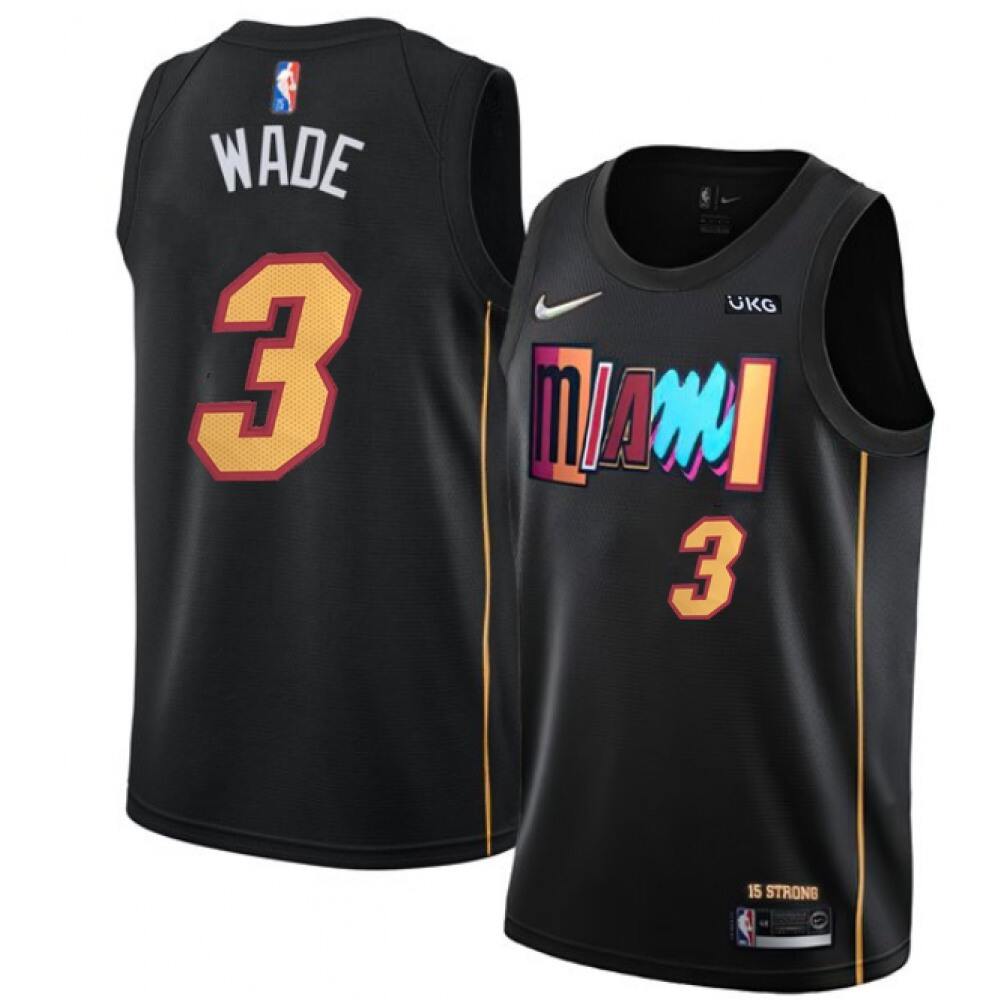 Collector's Item Men's Miami Heat #3 Dwyane Black Basketball Jersey