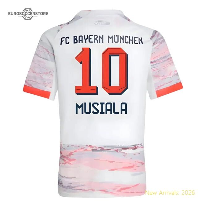 Elite 2025-2026 Bayern Munich Road Jersey (kids) (musiala 10)