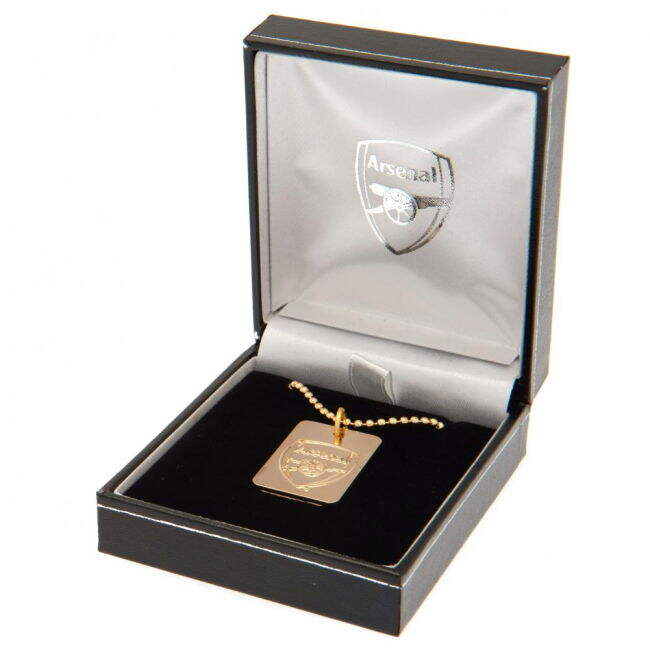 Men's Arsenal FC Gold Plated Dog Tag & Chain