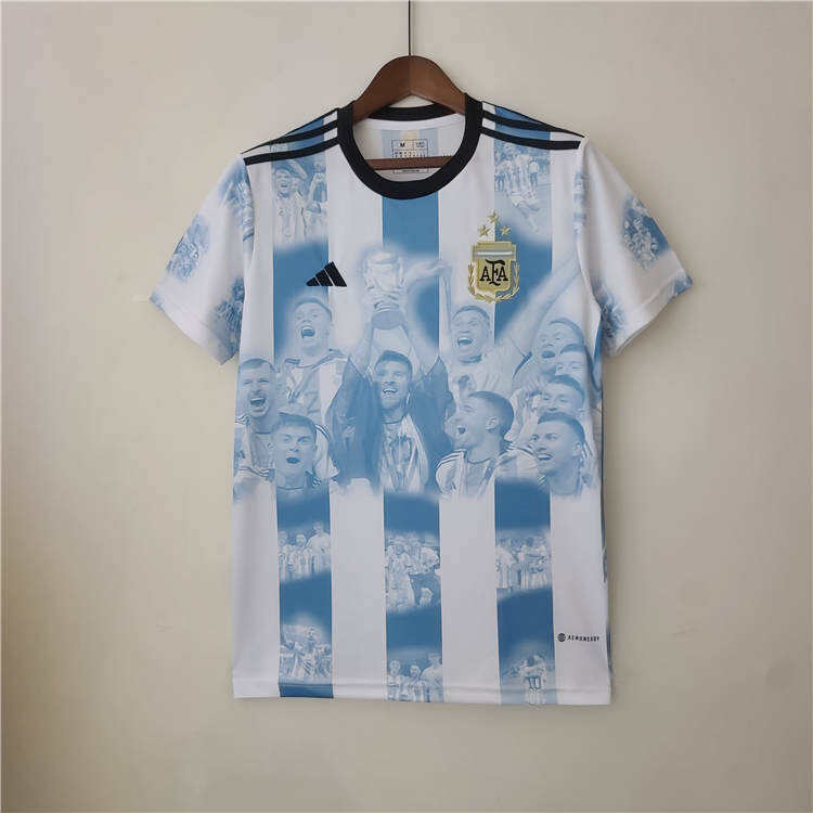 Argentina 2022 Champion Commemorative Soccer Jersey Football Shirt -