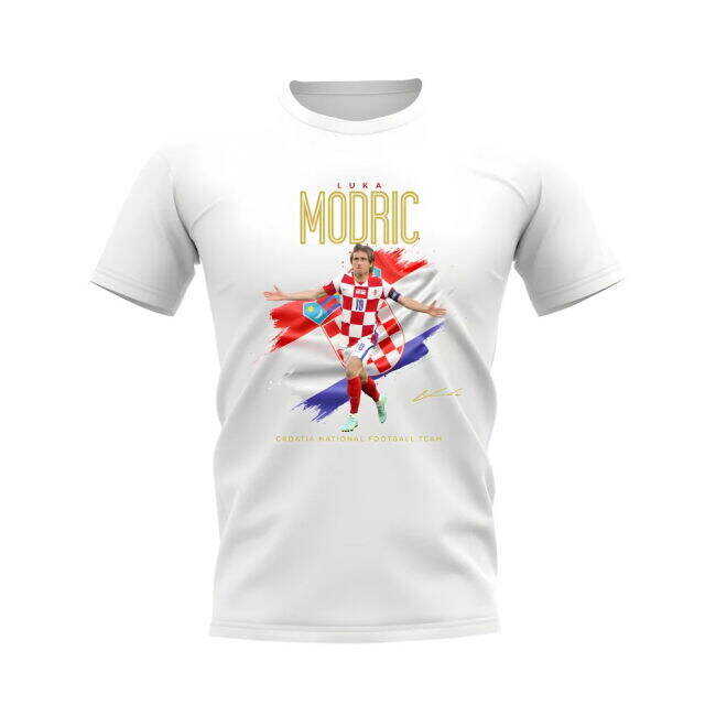 Luka Modric Croatia Celebration T-Shirt (White)