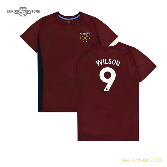 Official West Ham United Poly T-shirt (claret/blue) - Kids (wilson 9