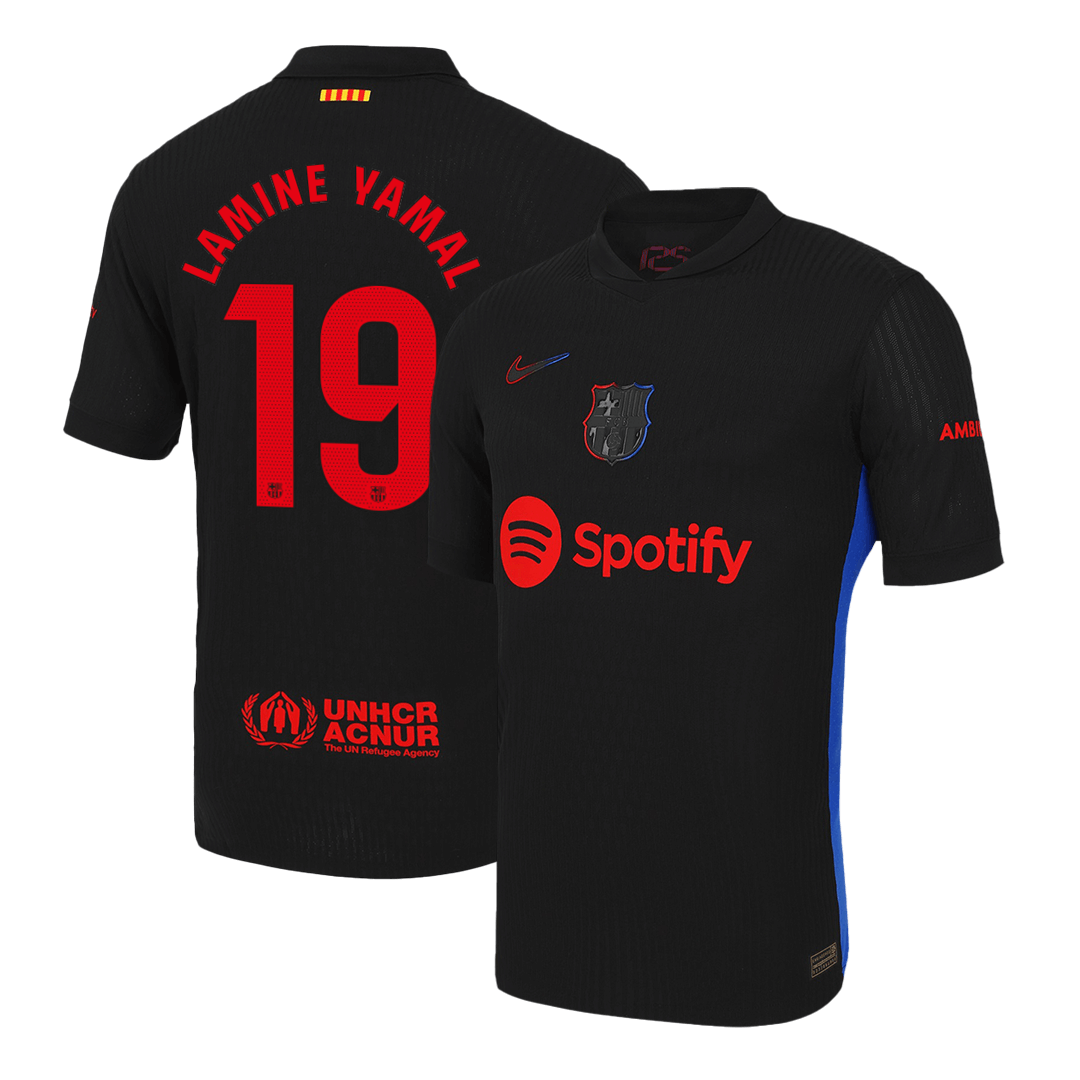 Player Version LAMINE YAMAL #19 Barcelona Away Soccer Jersey 2024/25Au