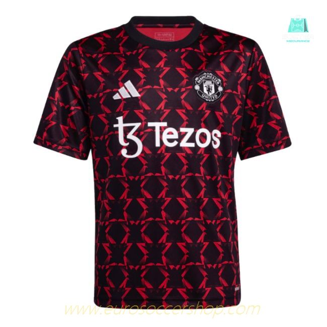2024-2025 Man Utd Pre-Match Shirt (Black) - Kids