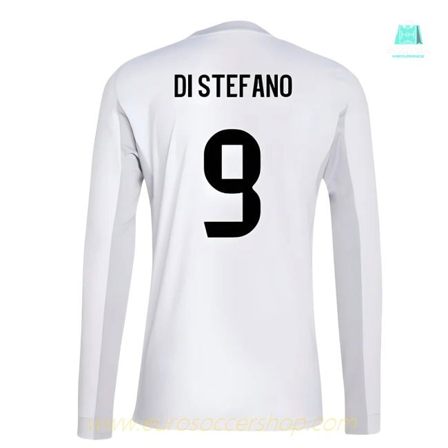 2025-2026 Real Madrid Long Sleeve Home Shirt (Di Stefano 9)