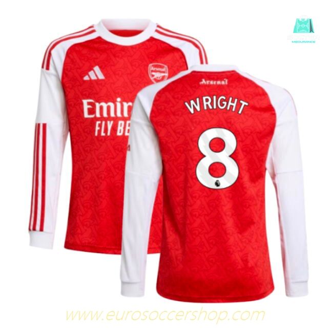 2025-2026 Arsenal Long Sleeve Home Shirt (Kids) (Wright 8)
