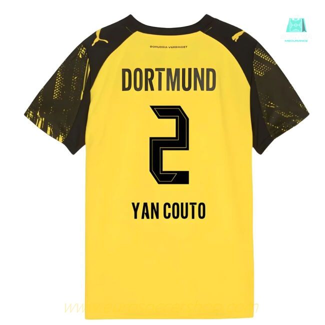 2025-2026 Borussia Dortmund Home Shirt (Kids) (Yan Couto 2)