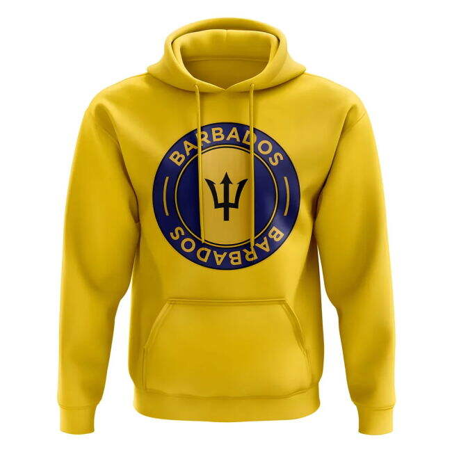 Barbados Football Badge Hoodie (Yellow)