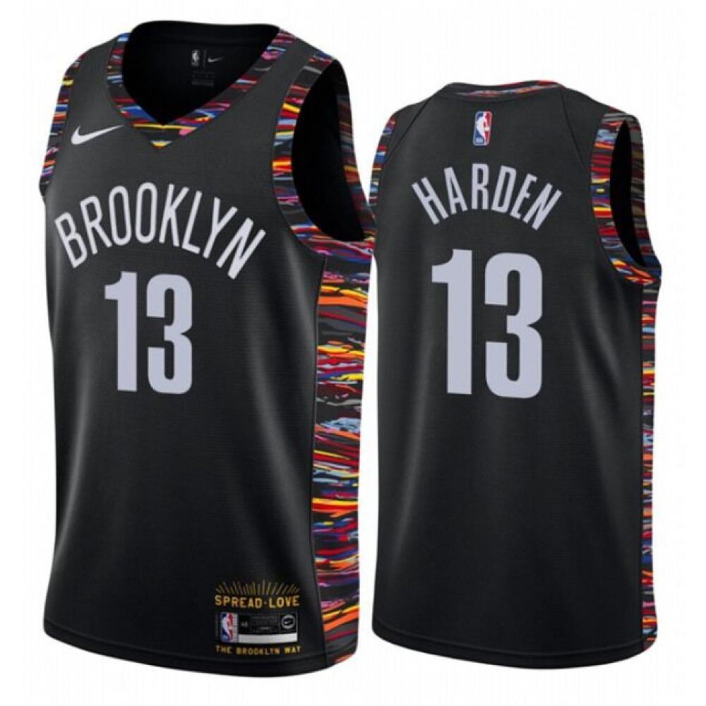 Performance James Harden13 Brooklyn Nets Black Jersey - City Edition