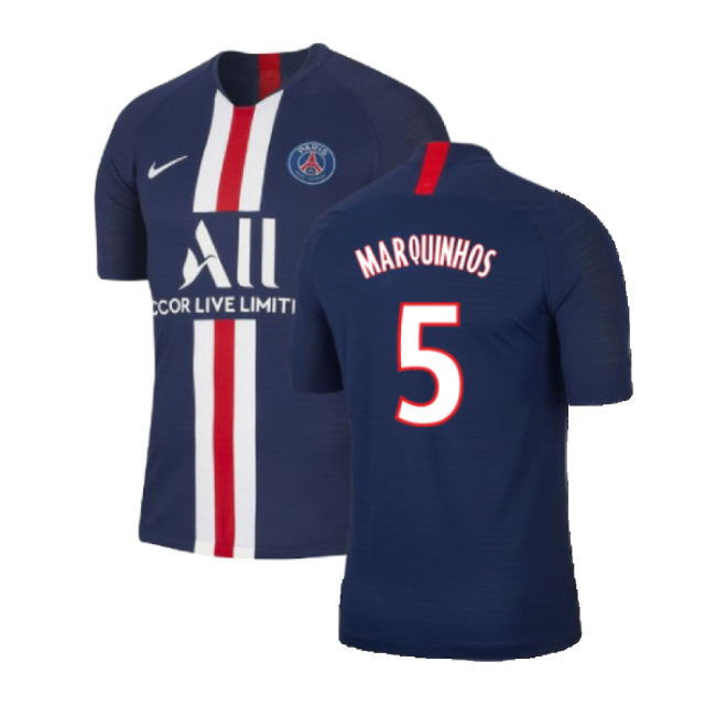 MARQUINHOS 5 Authentic 2019-2020 PSG Ligue 1 Uber Eats Home Kit