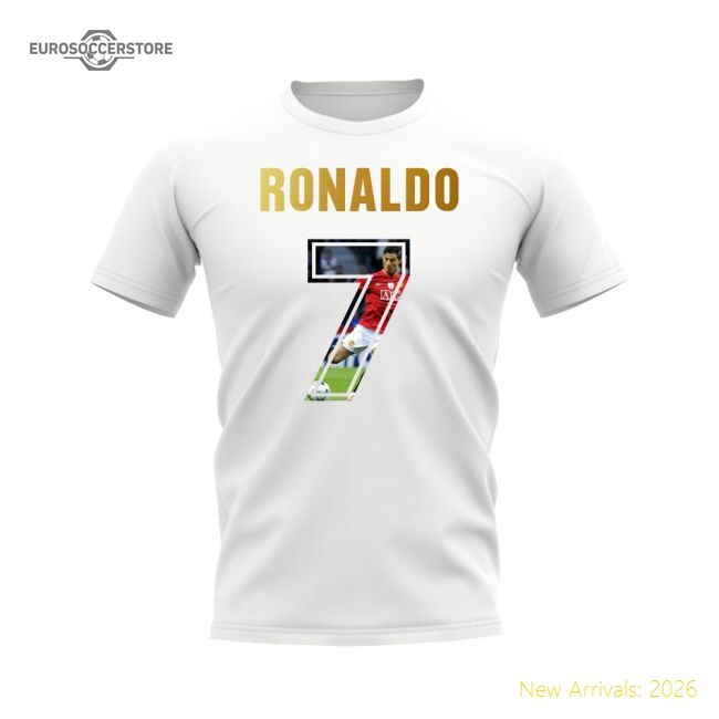 Authentic Cristiano Ronaldo Name And Number Manchester United T-shirt