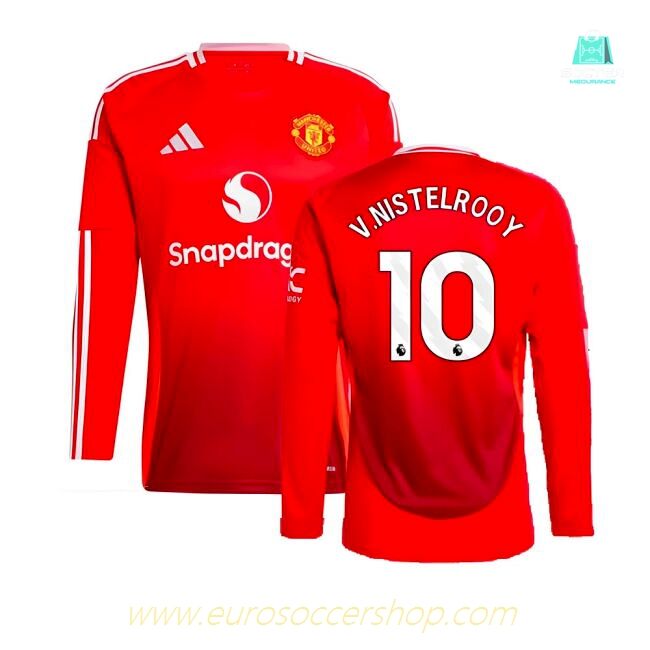 2024-2025 Man Utd Long Sleeve Home Shirt (V.Nistelrooy 10)