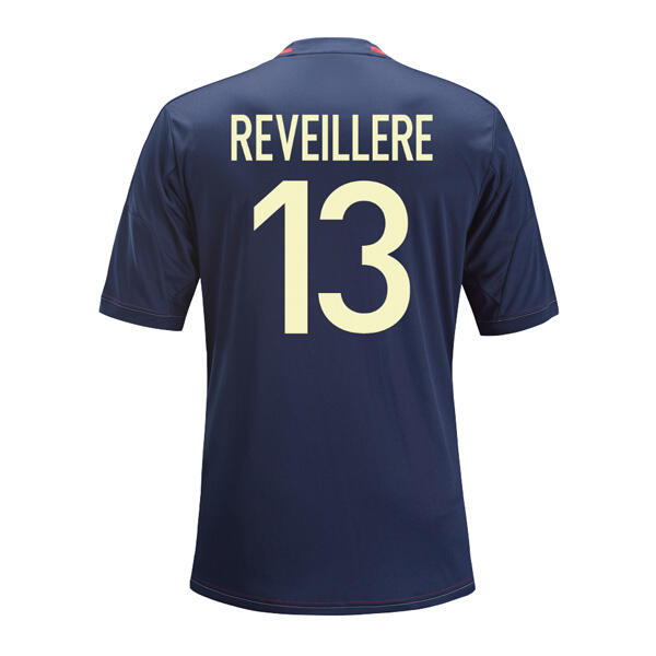 13-14 Olympique Lyonnais 13 Reveillere Away Black Jersey Shirt -