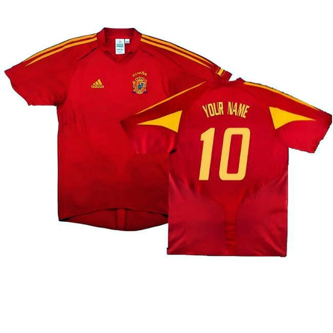 2026 Collection Spain Home Football Shirt 2004-2005 (1)