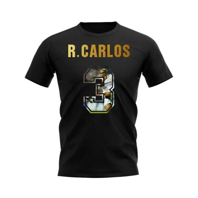 RM Official Licensed Football T-Shirt (Black) Lightweight