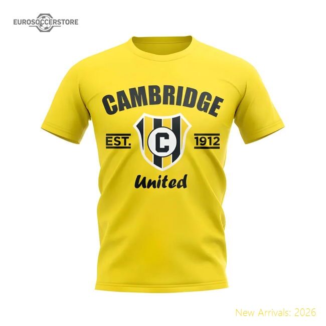 Authentic Cambridge Established Football T-shirt (yellow) - Premium