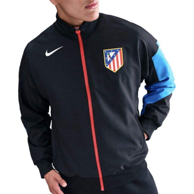 2025-2026 Atletico Madrid T90 Tracksuit Jacket (Black)