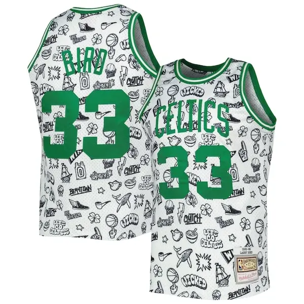 Larry Bird BOS Swingman Jersey - modern Basketball - White casual