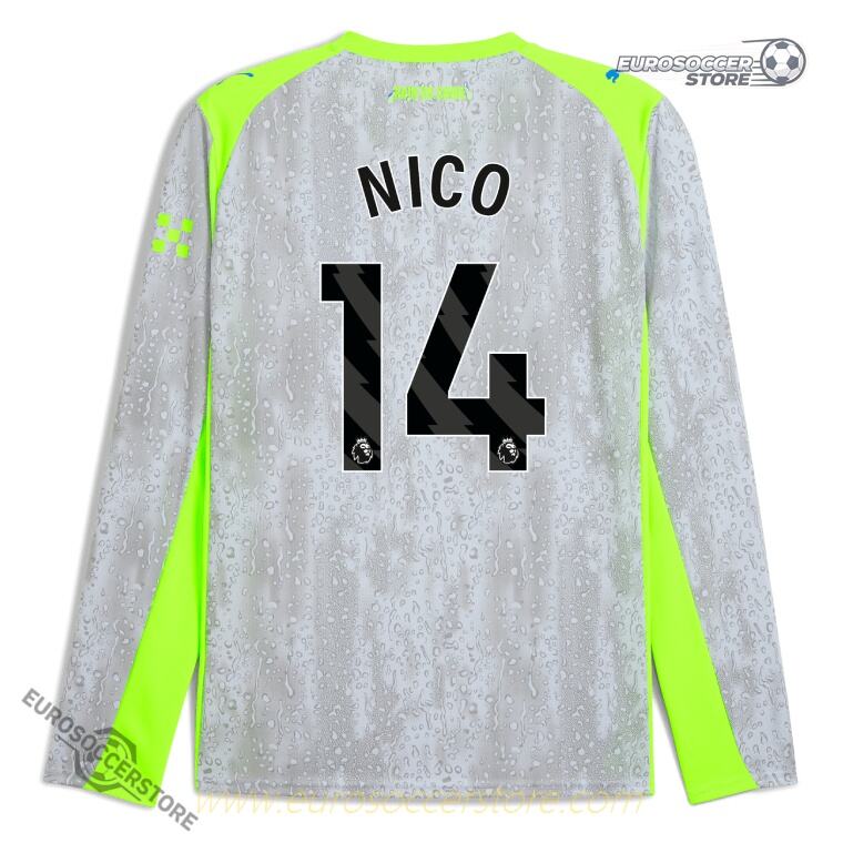 NICO 14 Manchester City 25-26 Third Long Sleeve Football Jersey
