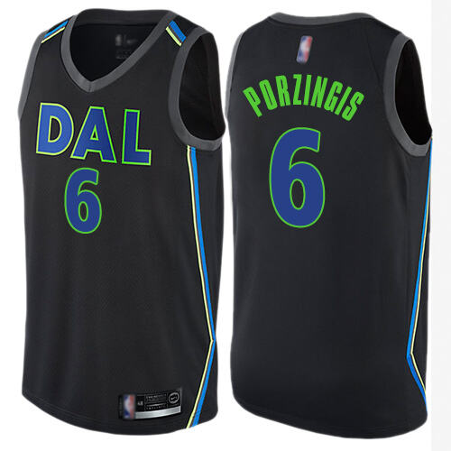 Mavs Kristaps Porzingis #6 Top-Grade 2024 City NBA Swingman Jersey