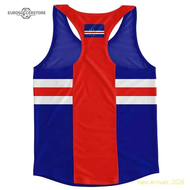 Cape Verde Flag Running Vest - Fantastic Value - World Cup Edition