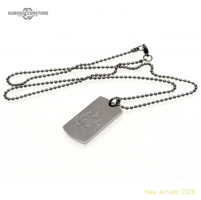 Official Newcastle United Fc Engraved Dog Tag & Chain - Premium