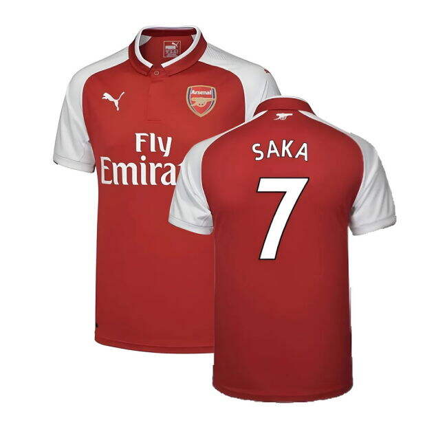 Arsenal 17/18 Home Football Shirt Adult Size XS ((Excellent) XS) (Saka 7)