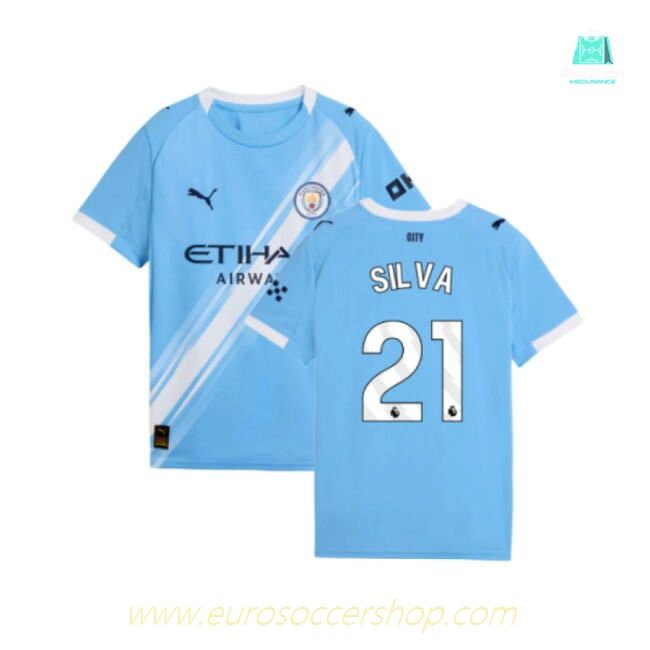 2025-2026 Man City Home Shirt (Kids) (Silva 21)
