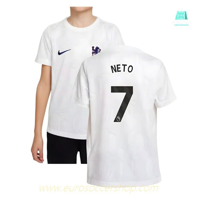 2025-2026 Chelsea Pre-Match Shirt (White) - Kids (Neto 7)