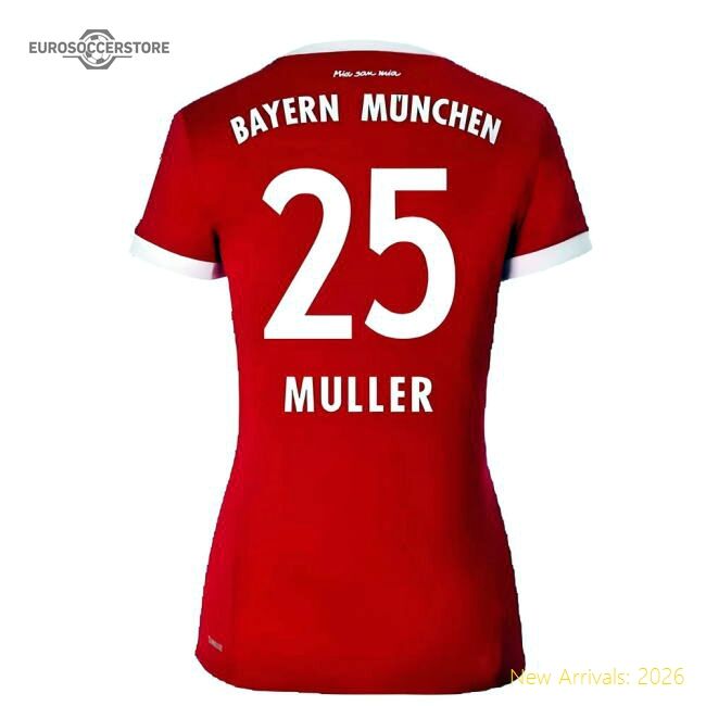 Authentic Bayern Munich 2017-18 Womens Home Shirt (Xl) ((Excellent) Xl) (Muller