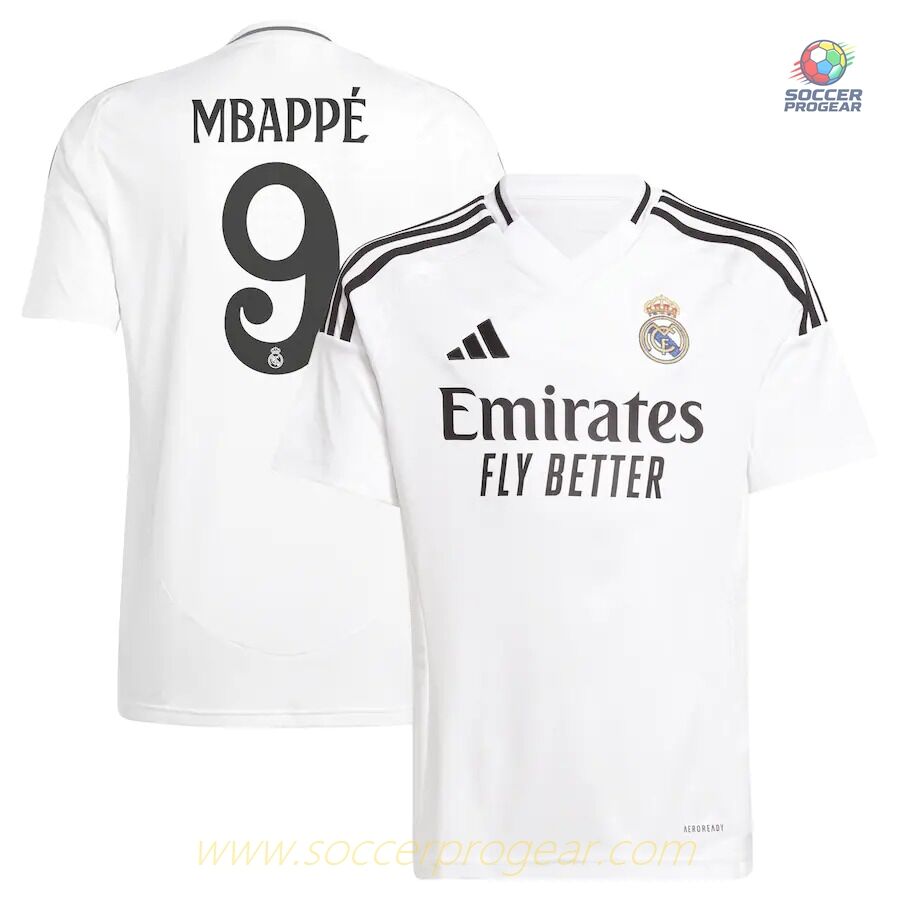 Real Madrid Home Children Football Jersey 2024-2025 Season Mbappe