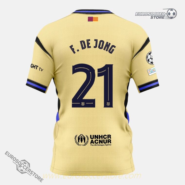 F. DE JONG's 21st Barcelona Away Jersey for the 25-26 Champions League Season
