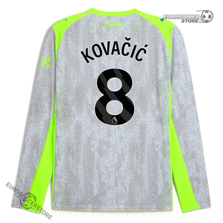 Manchester City 25-26 Season Third Long Sleeve KOVAČIĆ Number 8 Jersey