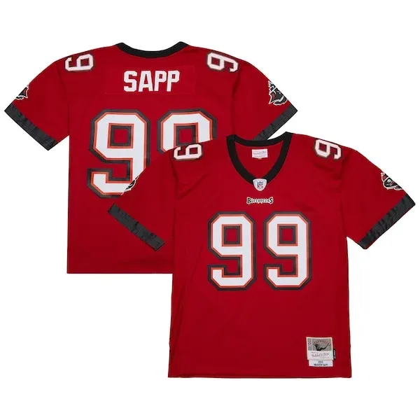 None Warren Sapp Replica Jersey - Red | NFL Player Jersey | NFL Footba