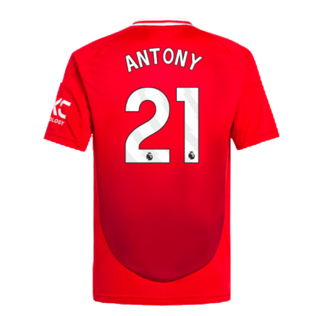 2024-20 Man Utd Home Football Kit Antony Printing M S Kids