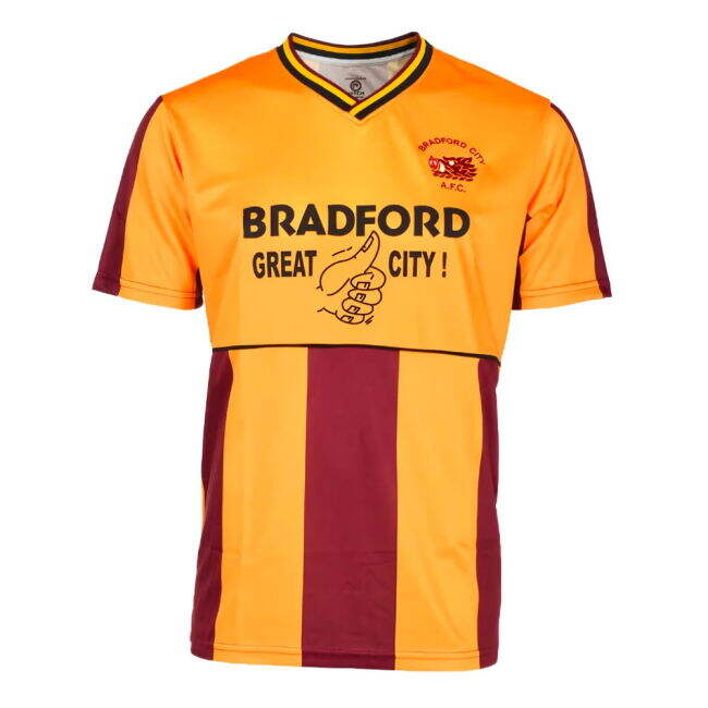 Authorized 1987-1988 Bradford City Home Retro Shirt Comfortable Wear