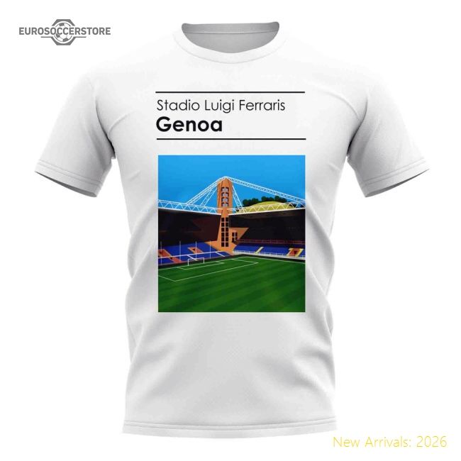 Best-Selling Stadio Luigi Ferraris Genoa Stadium T-Shirt (White)