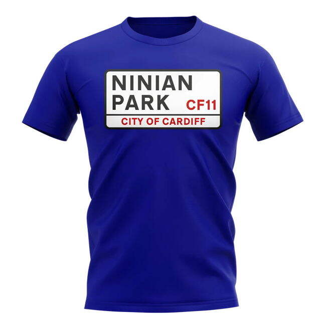 Cardiff Ninian Park Street Sign official style T-Shirt (Adult