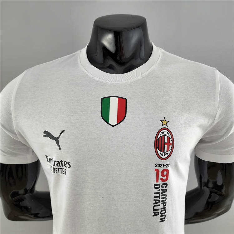 21-22 AC Milan Champion White T-Shirt - Official Replica 6707