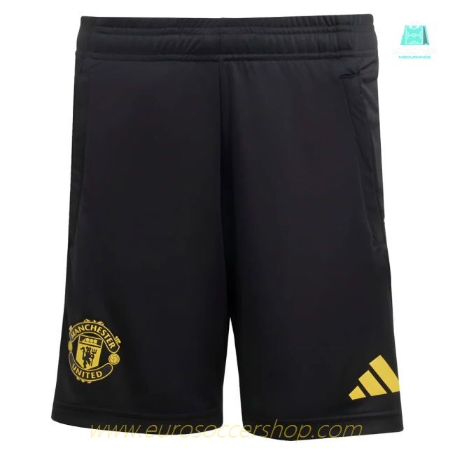 2025-2026 Man Utd EU Training Shorts (Black) - Kids