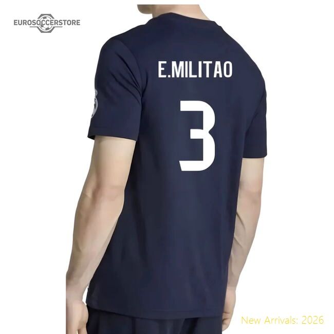 Top-grade 2025-2026 Real Madrid Us Tee (navy) (emilitao 3)