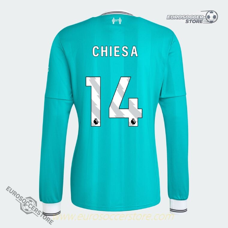 Liverpool's 25-26 Season Third Long Sleeve Jersey, Worn by CHIESA with Number 14
