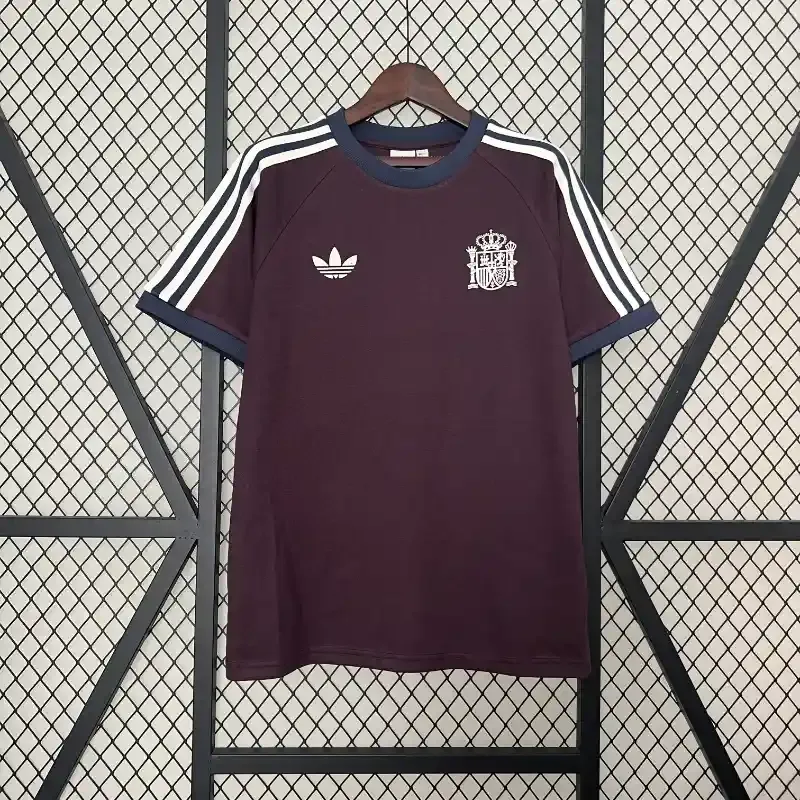 Spain Euro Retro Style Brown Soccer retro kit