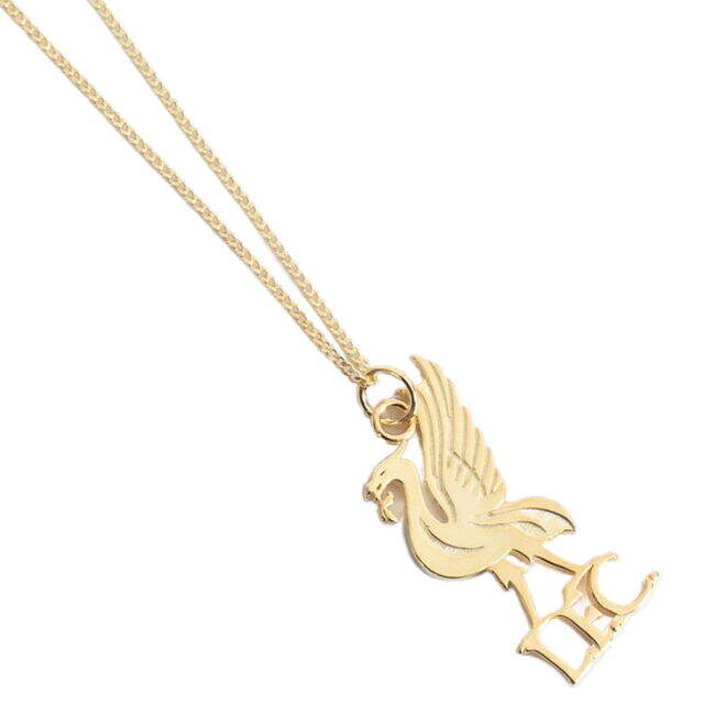 Liverpool FC 18ct Gold Plated on Silver Liverbird Pendant & Chain (...