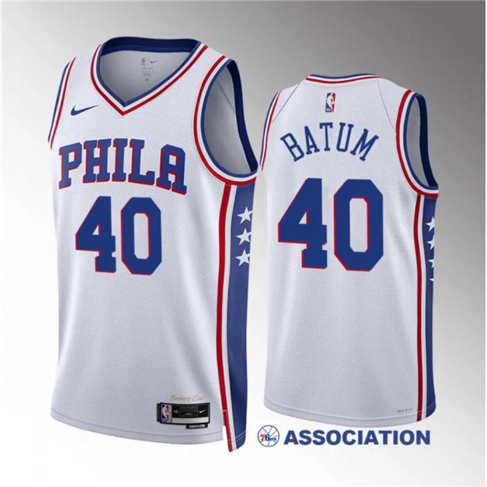 Collector's Item Modern Men's 76ers #40 Nicolas White Basketball Jersey