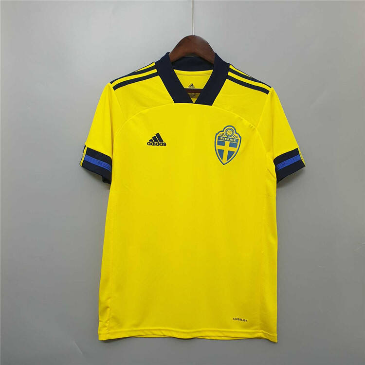 Sweden Euro 2020 Home Yellow Soccer Jersey Football Shirt - Official