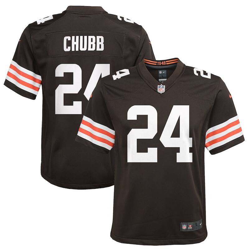 None Nick Chubb Cleveland Browns Vintage Replica Jersey Game Day Wear